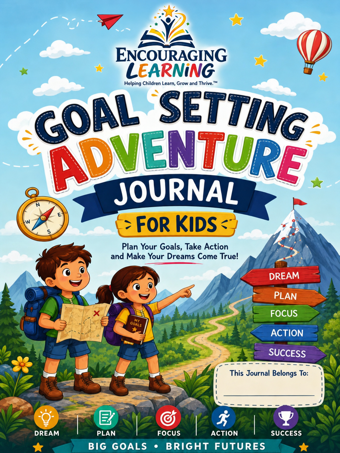 Goal Setting Adventure Journal for Kids