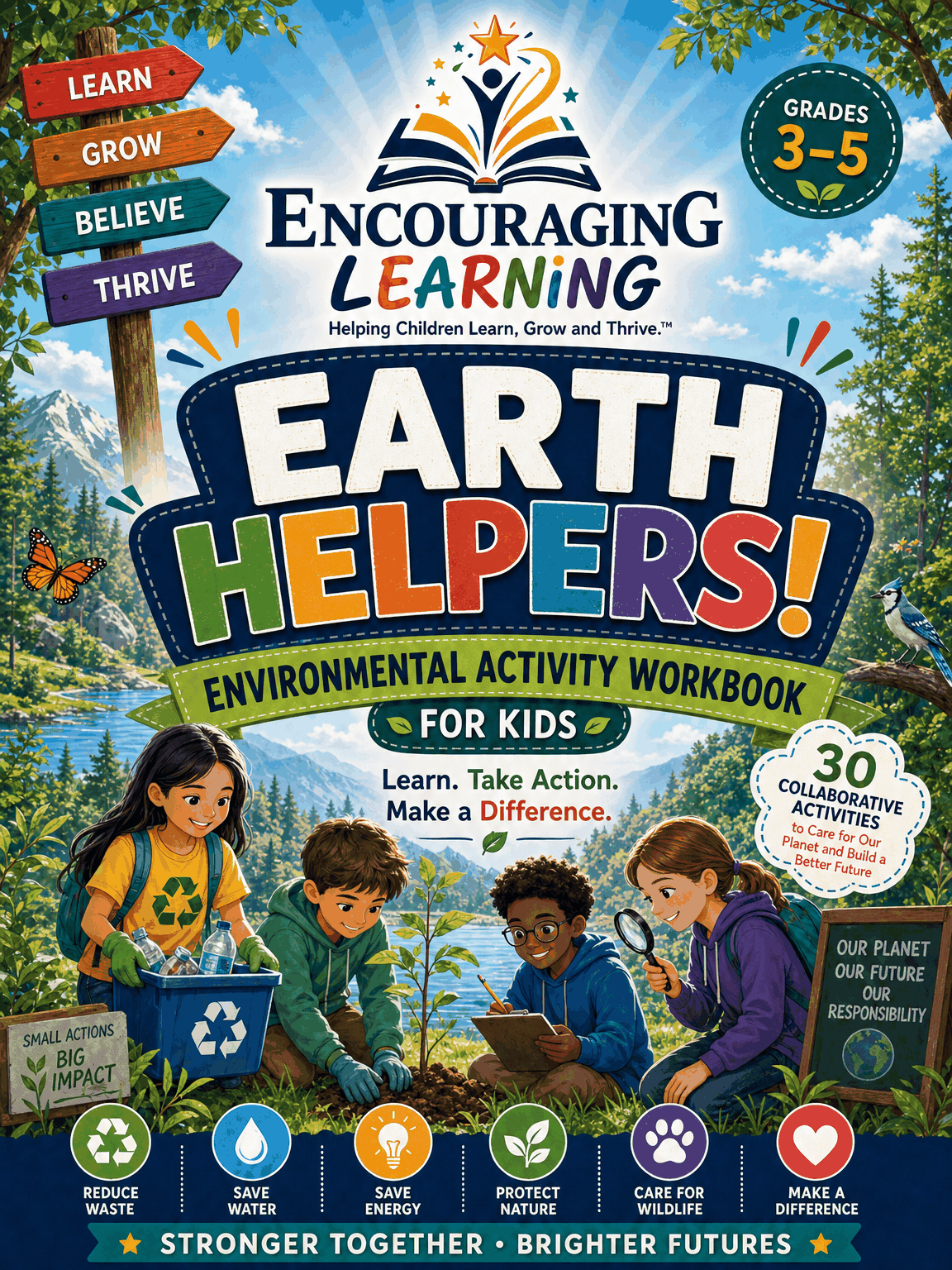 Earth Helpers! Environmental Activity Workbook for Kids