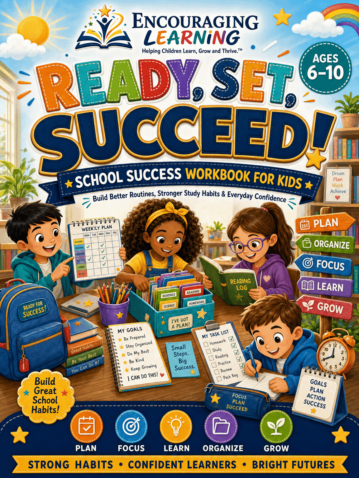 Ready, Set, Succeed! School Success Workbook for Kids