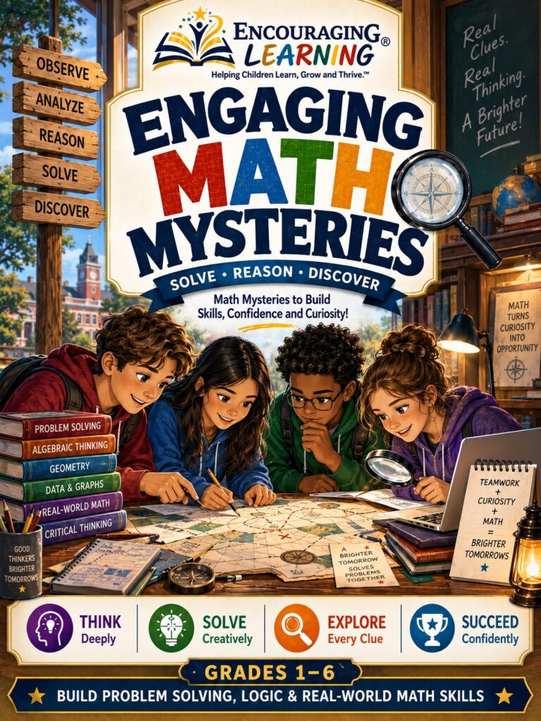 Engaging Math Mysteries problem solving resources for Grades 1–6