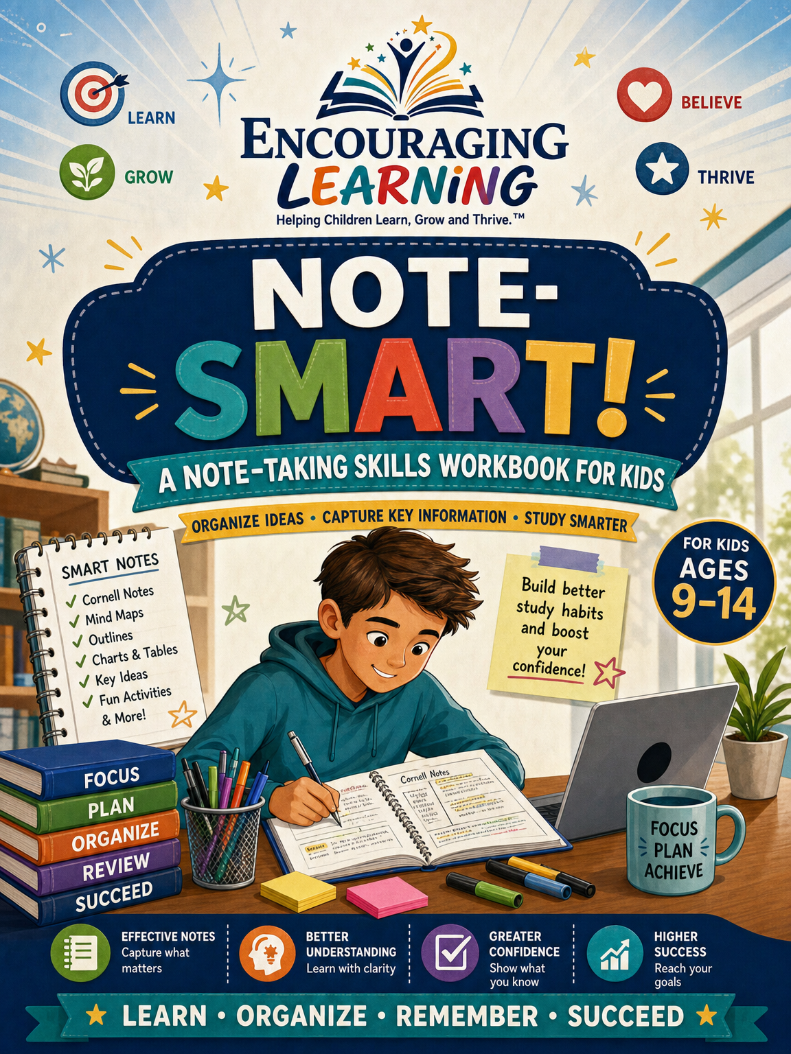 Note Smart! Note-Taking Skills Workbook for Kids