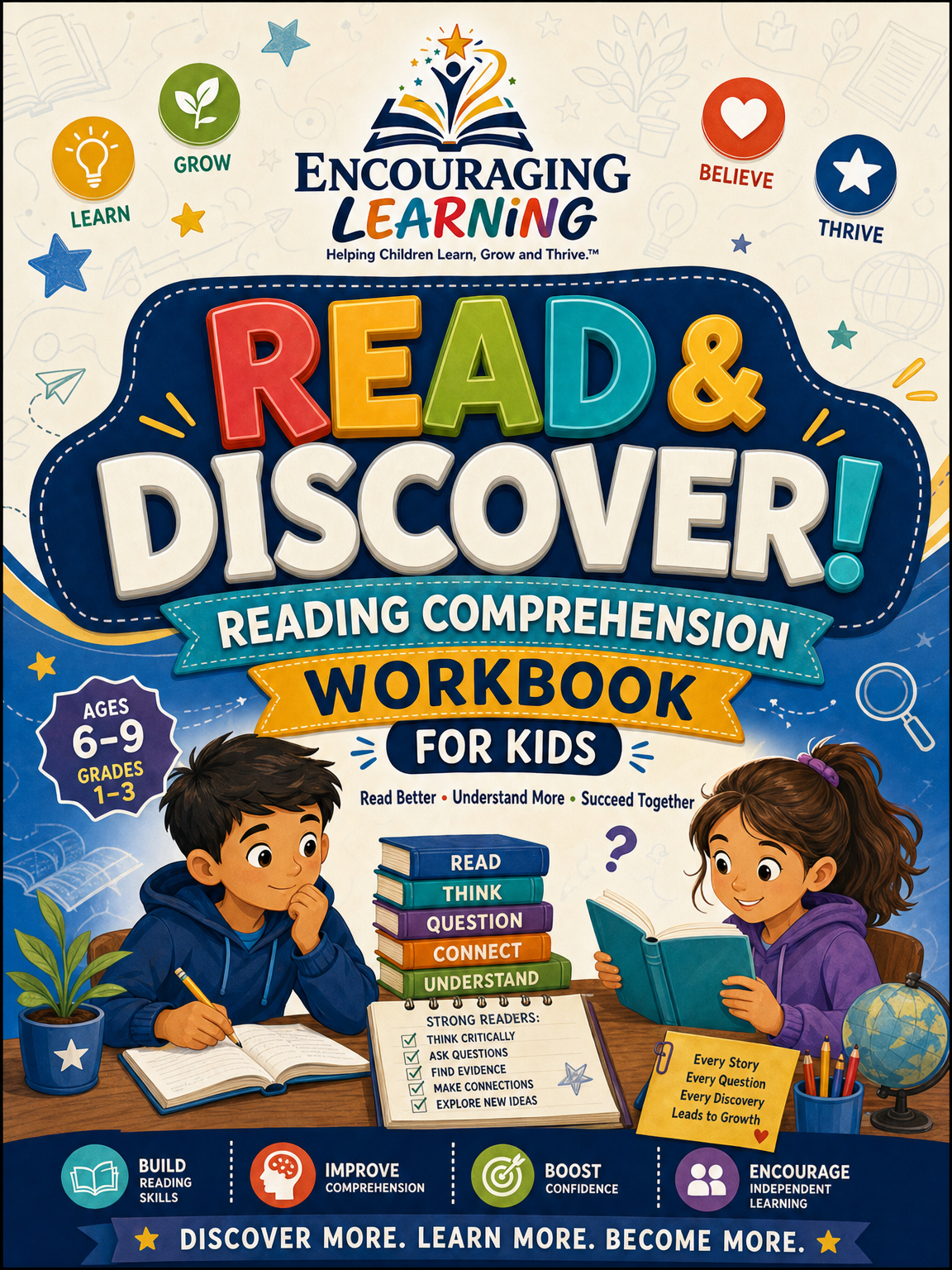 Read & Discover! Reading Comprehension Workbook for Kids