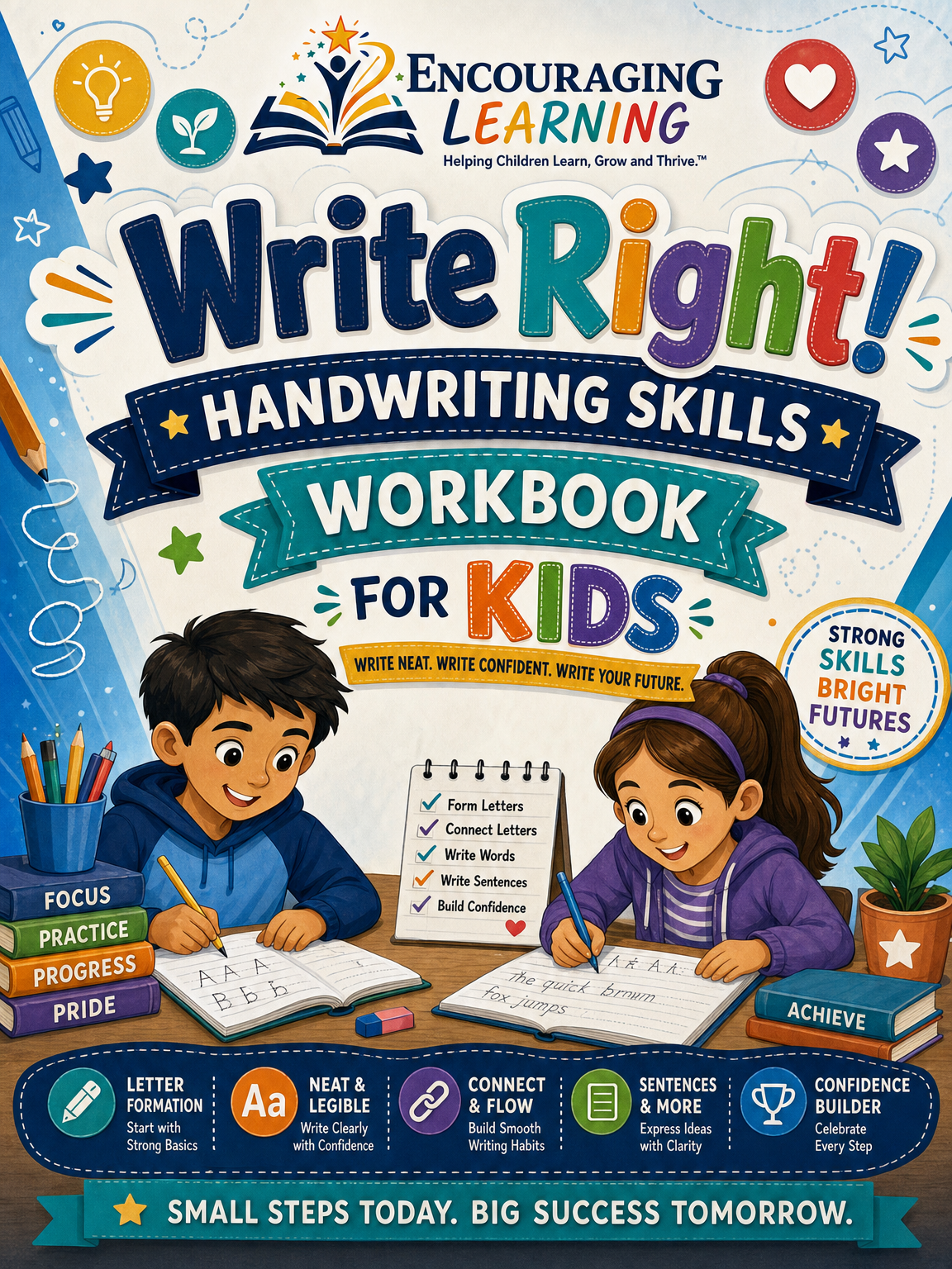 Write Right! Handwriting Skills Workbook for Kids