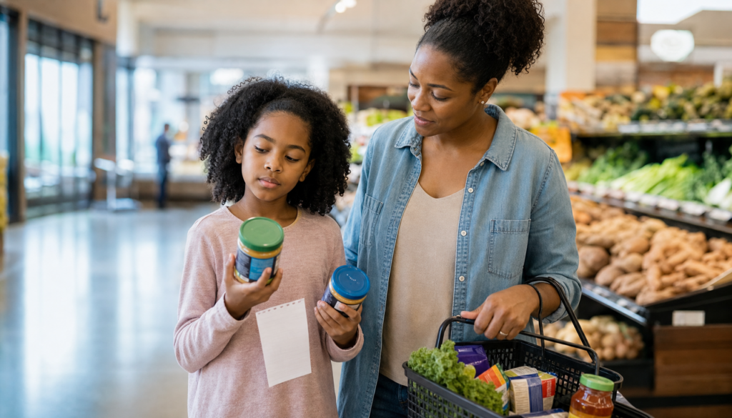 financial literacy for kids comparing grocery prices